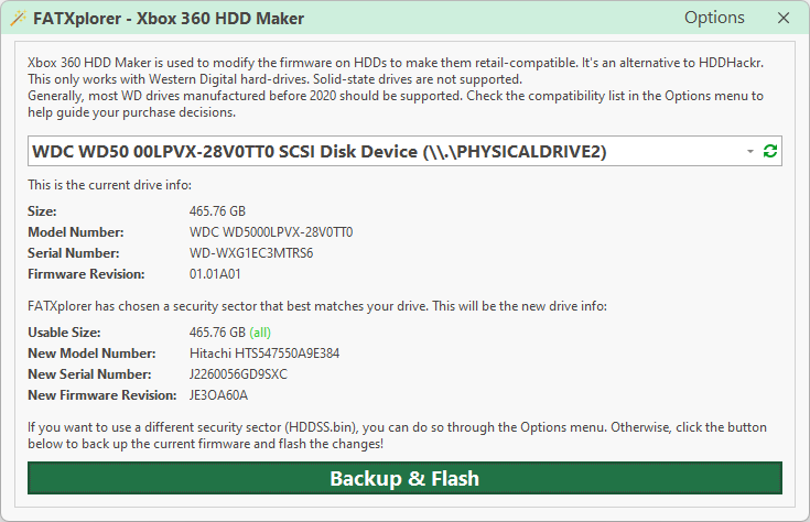 XeEaton's tweet photo. 📣 Introducing Xbox 360 HDD Maker - a new/free FATXplorer tool designed to modify the firmware of WD HDDs to make them Xbox 360 retail-compatible.

Xbox 360 HDD Maker is a full HDDHackr replacement that works on Windows desktop and even over USB! https://t.co/1ir3SF6uce https://t.co/QRF9s2lqGQ