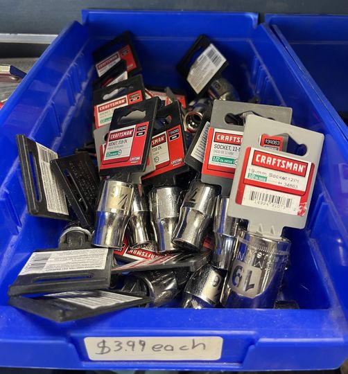 LivingstonGuns's tweet image. Craftsman sockets at a great price—$3.99 each! Select from a variety of sizes to complete your toolkit. #CraftsmanSockets #ToolboxEssentials