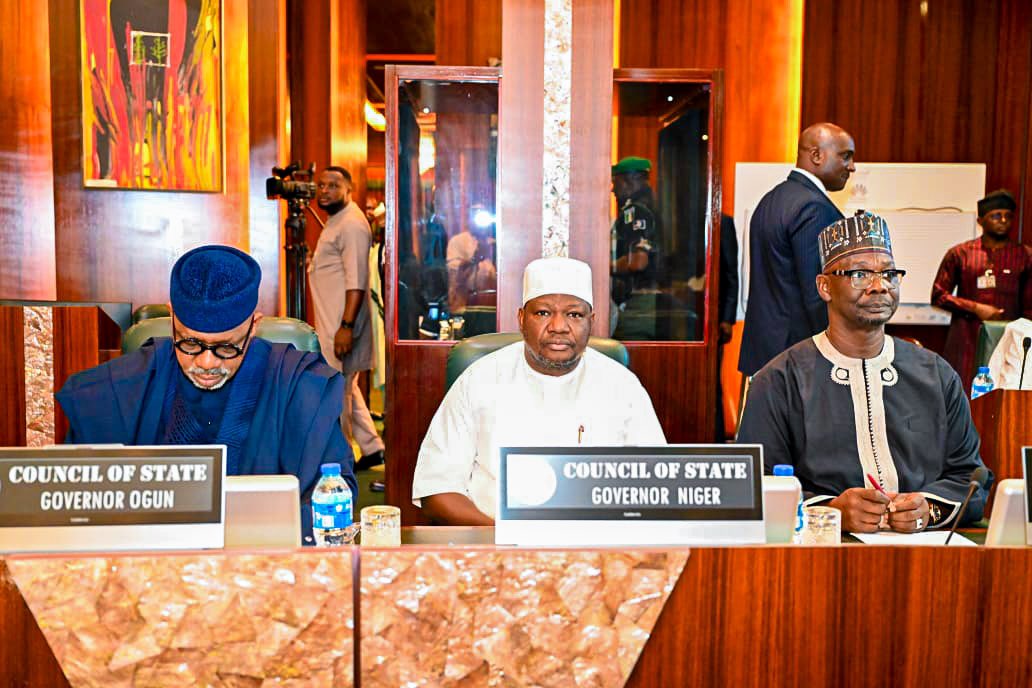 Today, we attended the Council of State meeting presided over by President <a href="/officialABAT/">Bola Ahmed Tinubu</a>, GCFR, at the Council Chambers of the Aso Rock Villa, Abuja. 

At this inaugural meeting, we discussed issues of national importance as they affect the socio-economic development of our great
