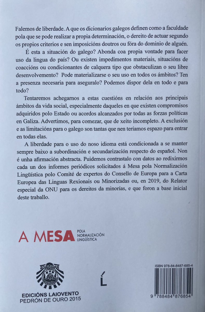 Kike Amonarriz (@kikeamonarriz) on Twitter photo Exhaustiva panorámica sobre a actual situación do galego nos principais ámbitos sociais, tras as políticas lingüísticas desgalleguizadoras do PP. A activación social promovida por <a href="/amesanl/">A Mesa Normalización Lingüística</a> seguirá sendo imprescindible.
Zorionak <a href="/maceiragz/">Marcos Maceira Eiras 🛰</a> e <a href="/elsa_quintas/">Elsa Quintas Alborés</a>! Exhaustiva panorámica sobre a actual situación do galego nos principais ámbitos sociais, tras as políticas lingüísticas desgalleguizadoras do PP. A activación social promovida por <a href="/amesanl/">A Mesa Normalización Lingüística</a> seguirá sendo imprescindible.
Zorionak <a href="/maceiragz/">Marcos Maceira Eiras 🛰</a> e <a href="/elsa_quintas/">Elsa Quintas Alborés</a>!
