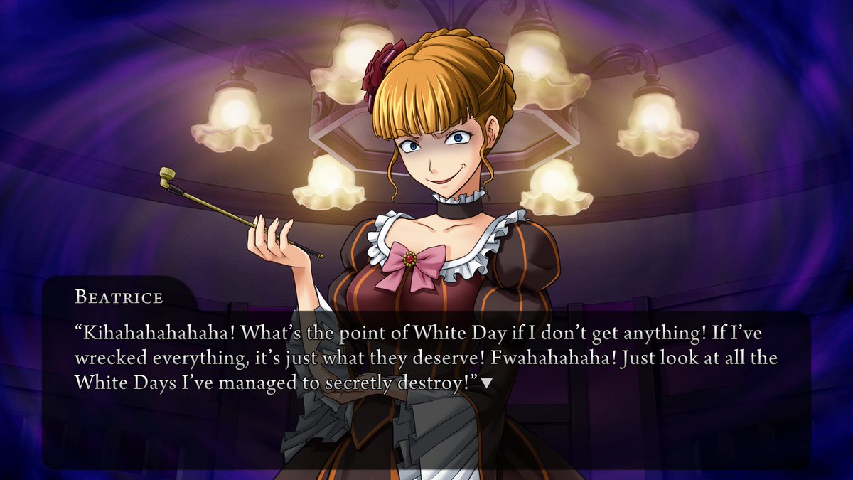 UminekoConcerto's tweet photo. 📸 DevLog #017 is live! Check out screenshots from the tenth extra story, "Beatrice's White Day." 🎉 Progress update: "Jessica and the Killer Fan" is complete, and "Our Confession" is almost done. Only one more story to go! https://t.co/elaLiiMj8k