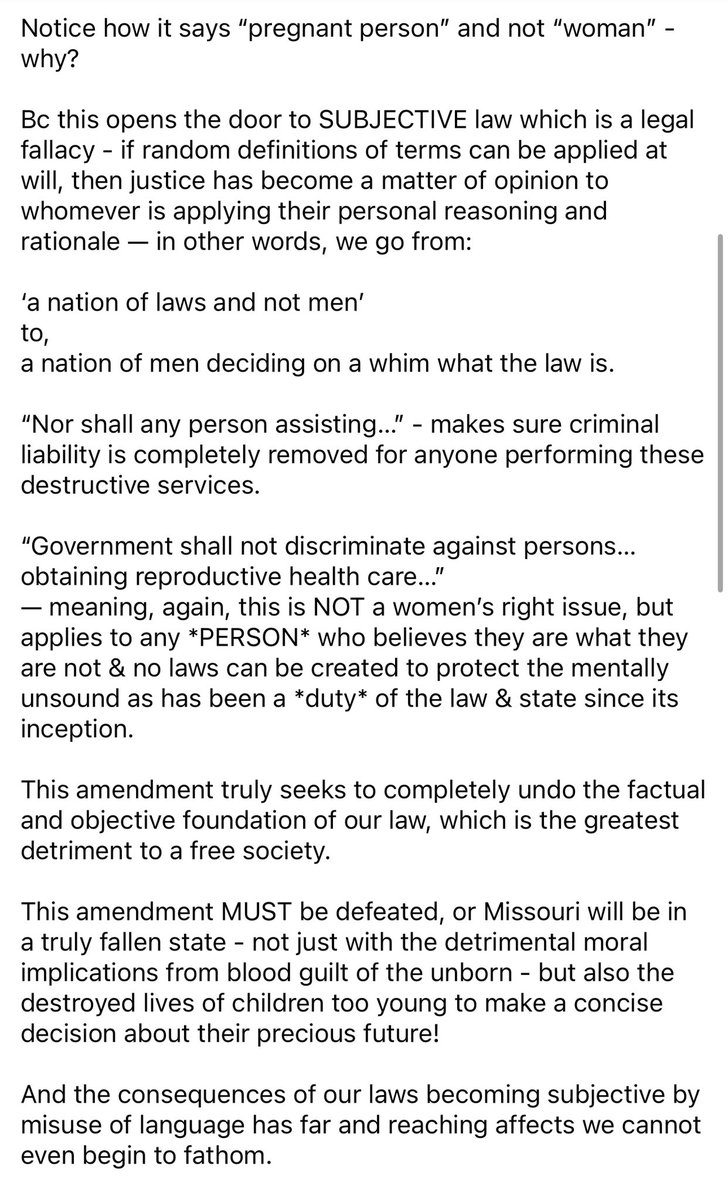 RINOhunter1776's tweet photo. 🚨🚨BREAKING🚨🚨

#MoSOS @JayAshcroftMO certified the “Reproductive Freedom” amendment for the November ballot [Amendment 3]. 

This is an absolute travesty & it’s shameful that anyone would write something so subjective & contrary to the ethics and purpose of law!

This makes a mockery of our tradition of objective law & factual reasoning. 

If this amendment passes, it will speak to the utter incompetence of the voters who sanction it & will signal the inevitable downfall of the great state of #Missouri. 

#mRw
#MoNews
#Moleg
#MoGov