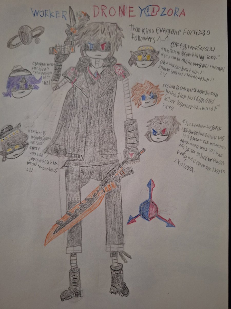KeyDroneSora04's tweet photo. 10 Days left
Thank you everyone for 1,230 Followers, you all so kind. ^^
💙 Yozora Worker Drone ❤️
#MuderDrones #fanart #murderdrones #glitchproductions
#murderdronesart #Yozora #SerialDesinationN
#SerialDestinationV
#UziDoorman
#Sora
#kingdomhearts https://t.co/wGkomGyO2Z