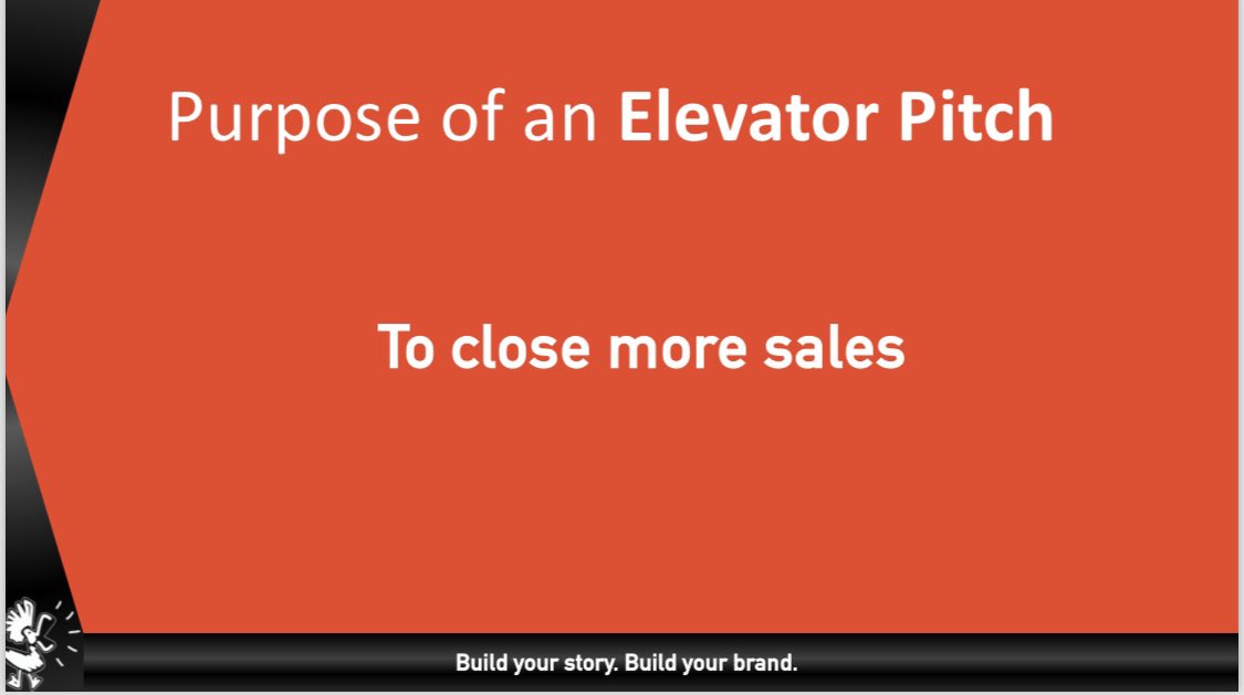What’s the purpose of an elevator pitch? To close more sales. Think of your elevator pitch as a movie trailer. If the trailer sucks, you won’t come back to watch the movie! #elevatorpitch #Storytelling #storyteller #sales #brandstory