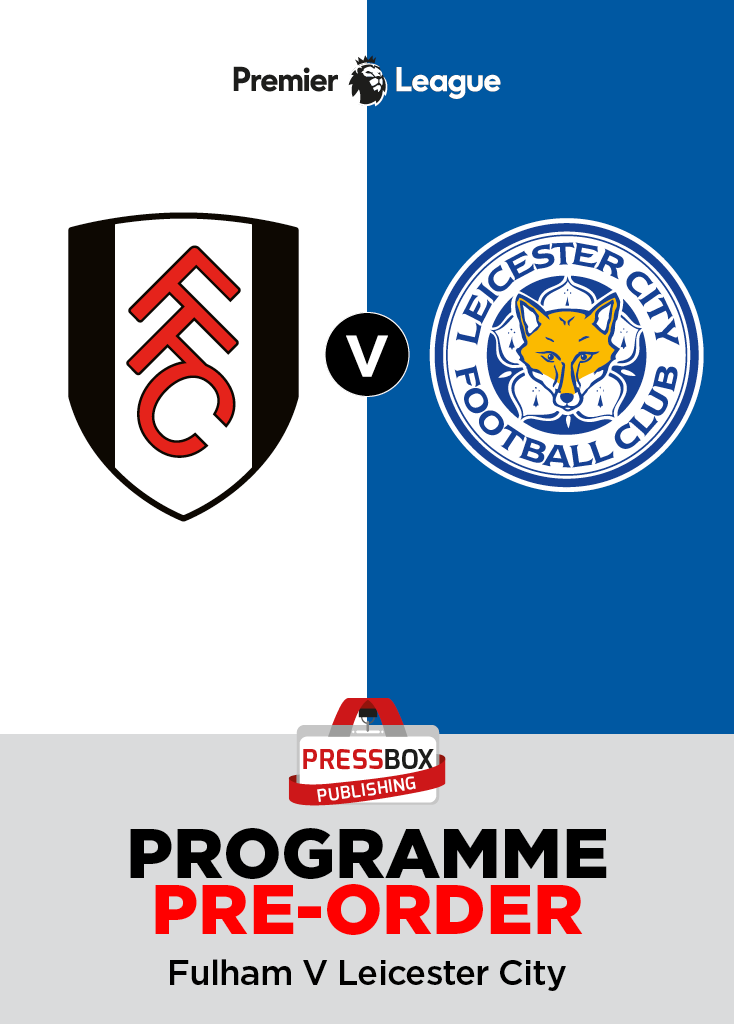 You can now pre-order the <a href="/FulhamFC/">Fulham Football Club</a> Official Matchday programme for the 2024-25 season opener at Craven Cottage on August 24 from pressboxpublishing.co.uk - delivered to your door!
Season subscriptions are also available.
#FulhamFC #fulhamprogramme #LeicesterCity #FoxesProgramme