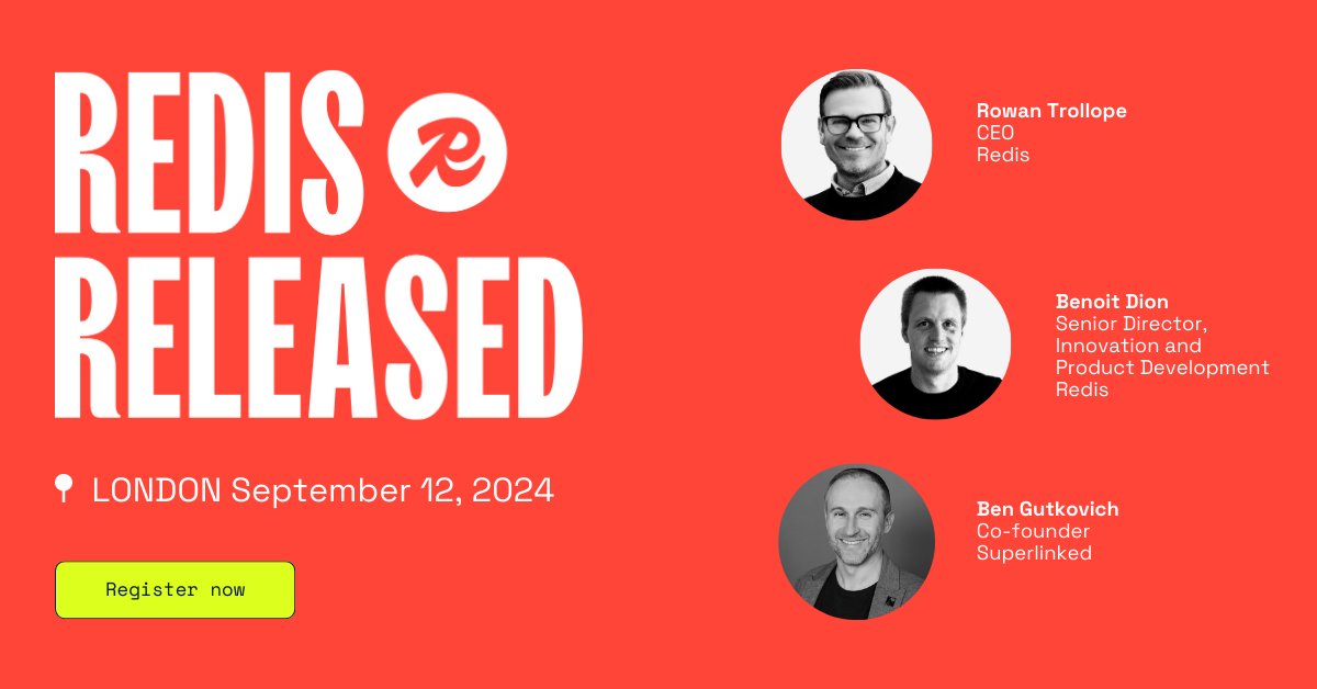 Redis on X: "Our exclusive customer event, Redis Released London ...