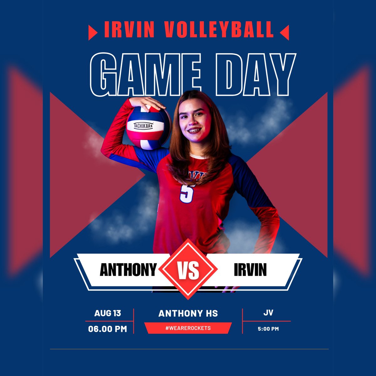 Irvin Volleyball (@irvinvolleyball) on Twitter photo IT'S VOLLEYBALL SEASON!🏐🚀
Your Irvin Rockets start their season today at Anthony HS!
#WeAreRockets
<a href="/Fchavezeptimes/">Felix Chavez</a> <a href="/EPSports915/">Borderland Sports</a> <a href="/epsportsnet/">El Paso Sports Network</a> <a href="/irvin_high/">Irvin High School</a> <a href="/EPISDathletics/">EPISD ATHLETICS</a> IT'S VOLLEYBALL SEASON!🏐🚀
Your Irvin Rockets start their season today at Anthony HS!
#WeAreRockets
<a href="/Fchavezeptimes/">Felix Chavez</a> <a href="/EPSports915/">Borderland Sports</a> <a href="/epsportsnet/">El Paso Sports Network</a> <a href="/irvin_high/">Irvin High School</a> <a href="/EPISDathletics/">EPISD ATHLETICS</a>