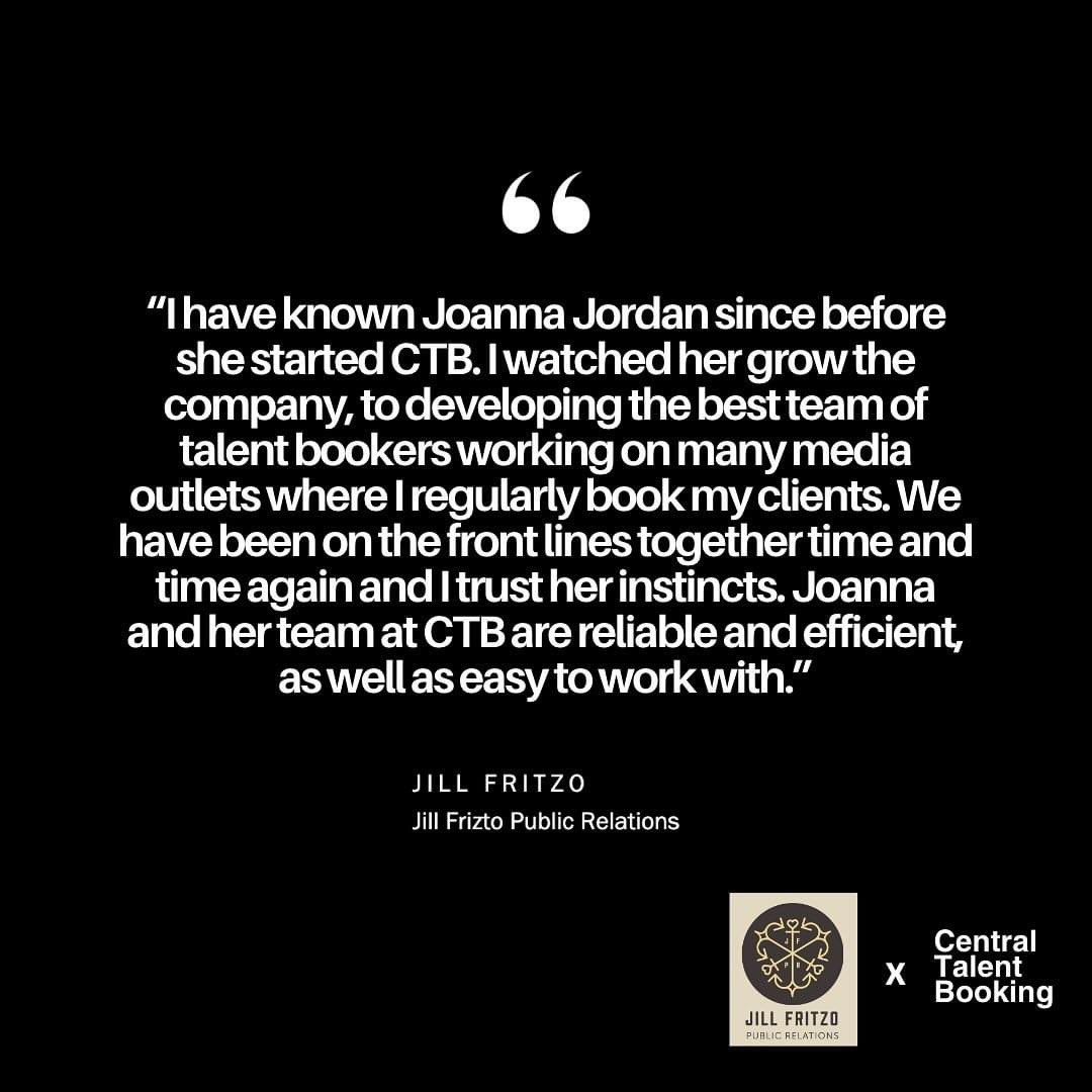 We have enjoyed working with @jillfritzopr for several decades now! 👏

Thank you Jill for your kind words to our team! #CentralTalentBooking