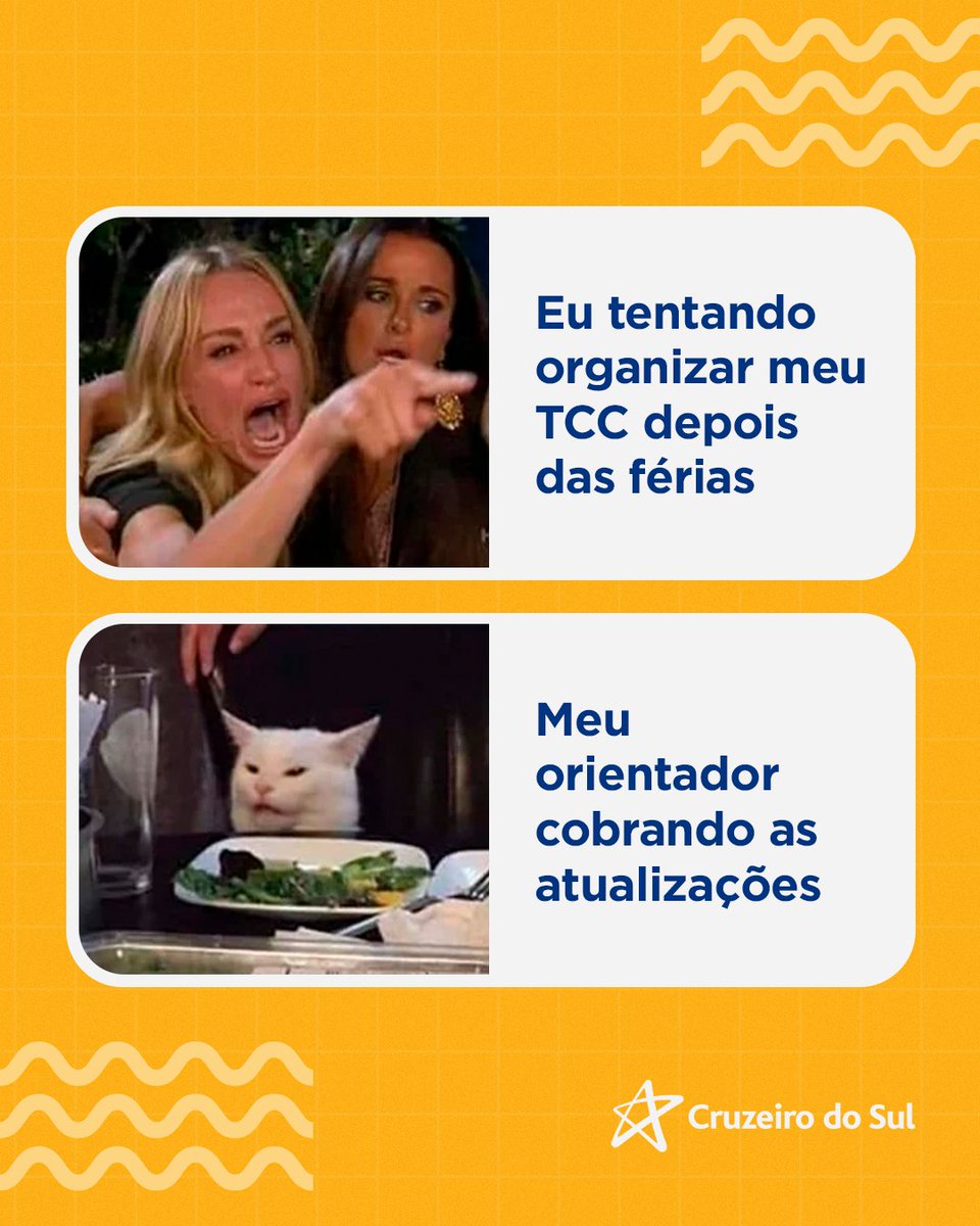 AS FÉRIAS FICARAM PRA TRÁS... ✈️

O segundo semestre já começou com tudo! 😱

Bateu aquele desespero e a correria para organizar a rotina, mas não se preocupe, vai dar tudo certo. Mantenha o foco e siga firme! 💪

#cruzeirodosul #TCC #segundosemestre