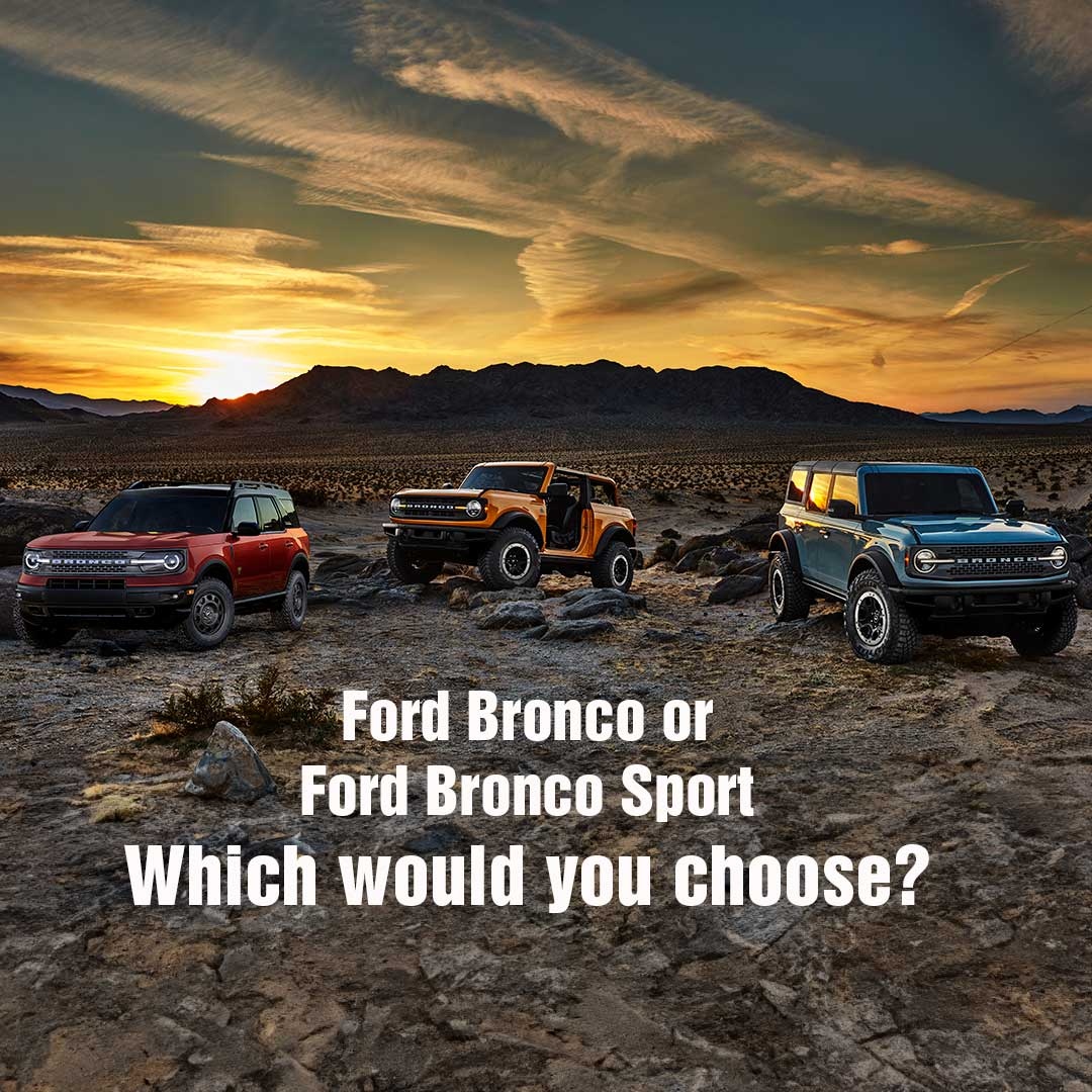 **🚙 Ford Bronco &amp; Bronco Sport Q&amp;A! 🏞️**

Hey, Bronco fans! 🌟 Are you thinking about getting behind the wheel of a Ford Bronco or Bronco Sport? We’ve got you covered! Whether you’re curious about features, performance, or just want to learn more, we’re here to answer all yo...