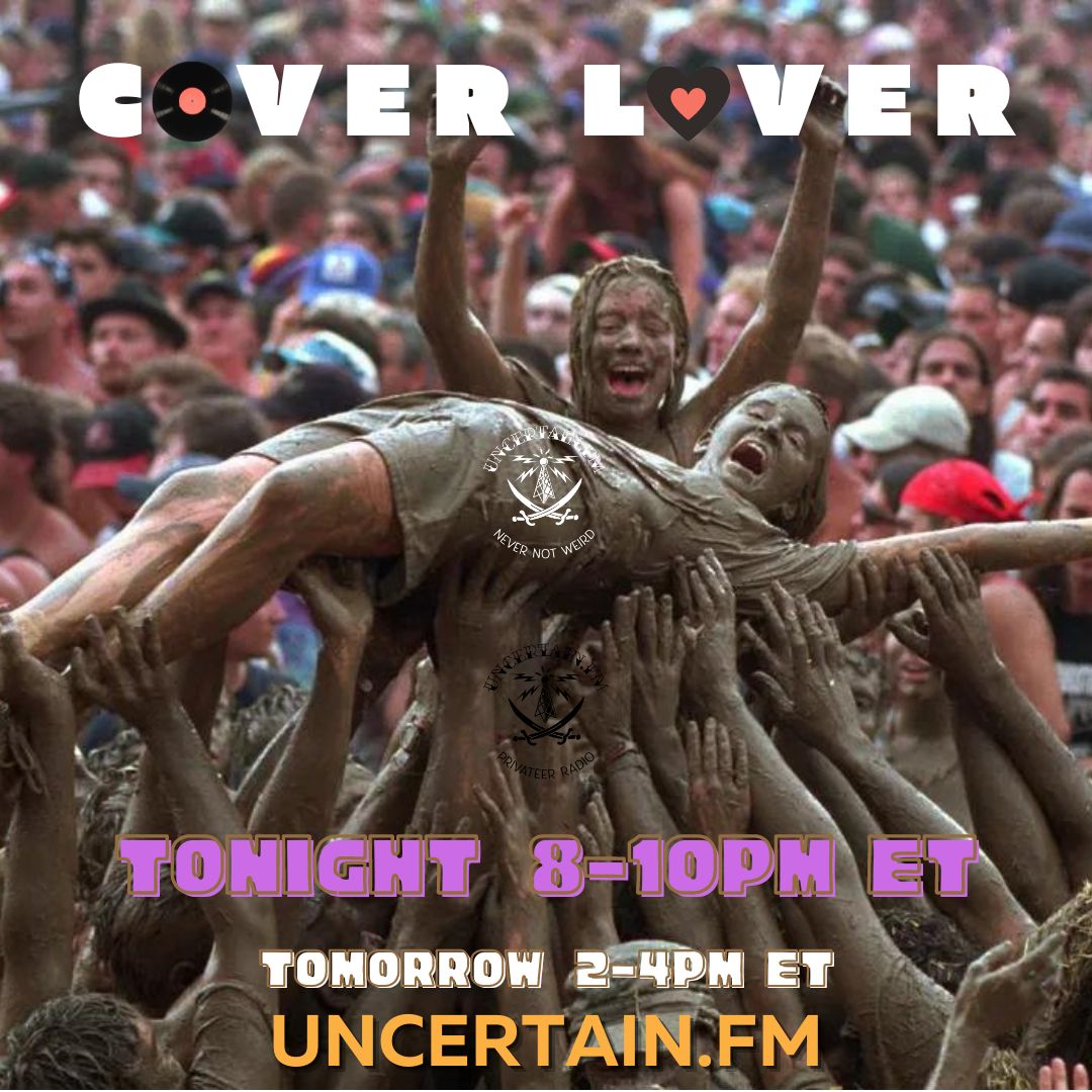 Celebrating 30 years since Woodstock 94 (the good one) + a general assortment of excellent cover songs for you to enjoy. This evening or tomorrow, your choice, all online at uncertain.fm 
Tell a friend and tune in!