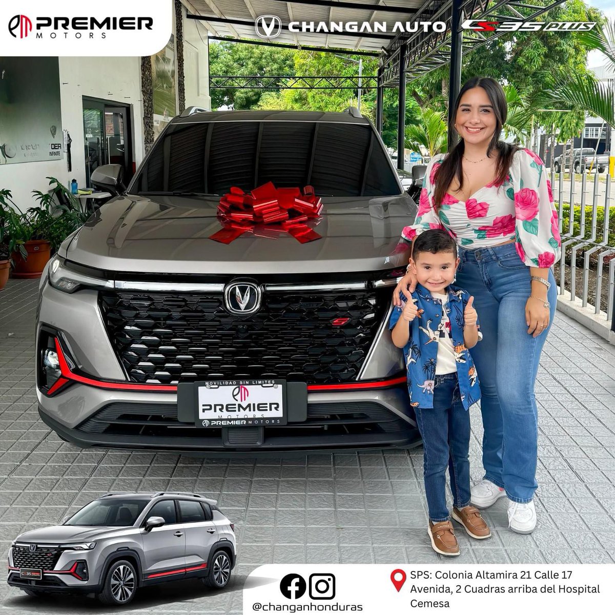 ¡Son buenos días en Changan Honduras! Hoy recibimos a un nuevo usuario del CS35 Plus, una familia más que confía en la calidad y seguridad que ofrecemos. En Changan, tenemos vehículos para todo tipo de familias, pensados para acompañarte en cada momento especial. ¡Gracias por ser
