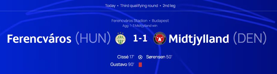 AleksanyanAleks's tweet image. #Ferencvaros end their run in the Champions League Qual by losing to #Midtjylland. 

1-3 on aggregate

8 minutes for Edgar #Sevikyan 🇦🇲