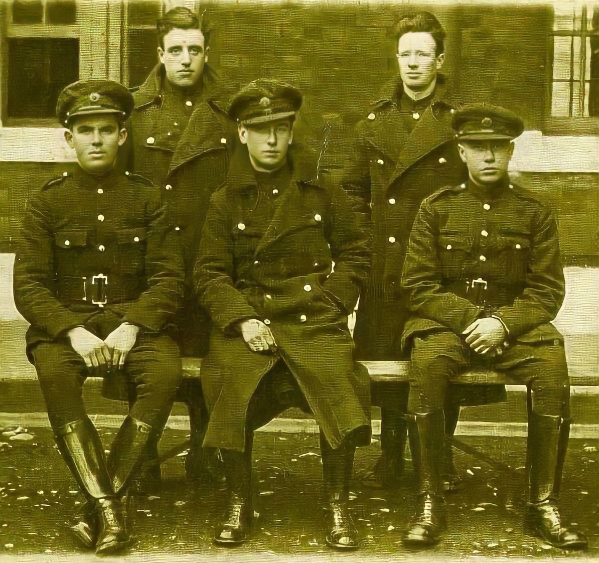john_d_mc's tweet photo. My Great Granda Byrne (back right) in the Irish Free State Army during the Irish Civil War, 1922-1923. Managed to get a hold of his army record a few years back. The daughter Helen who is 1 year-old mentioned in the file is my grandmother. #ancestryhour #irishhistory #genealogy https://t.co/1Lt8N2Z8yM