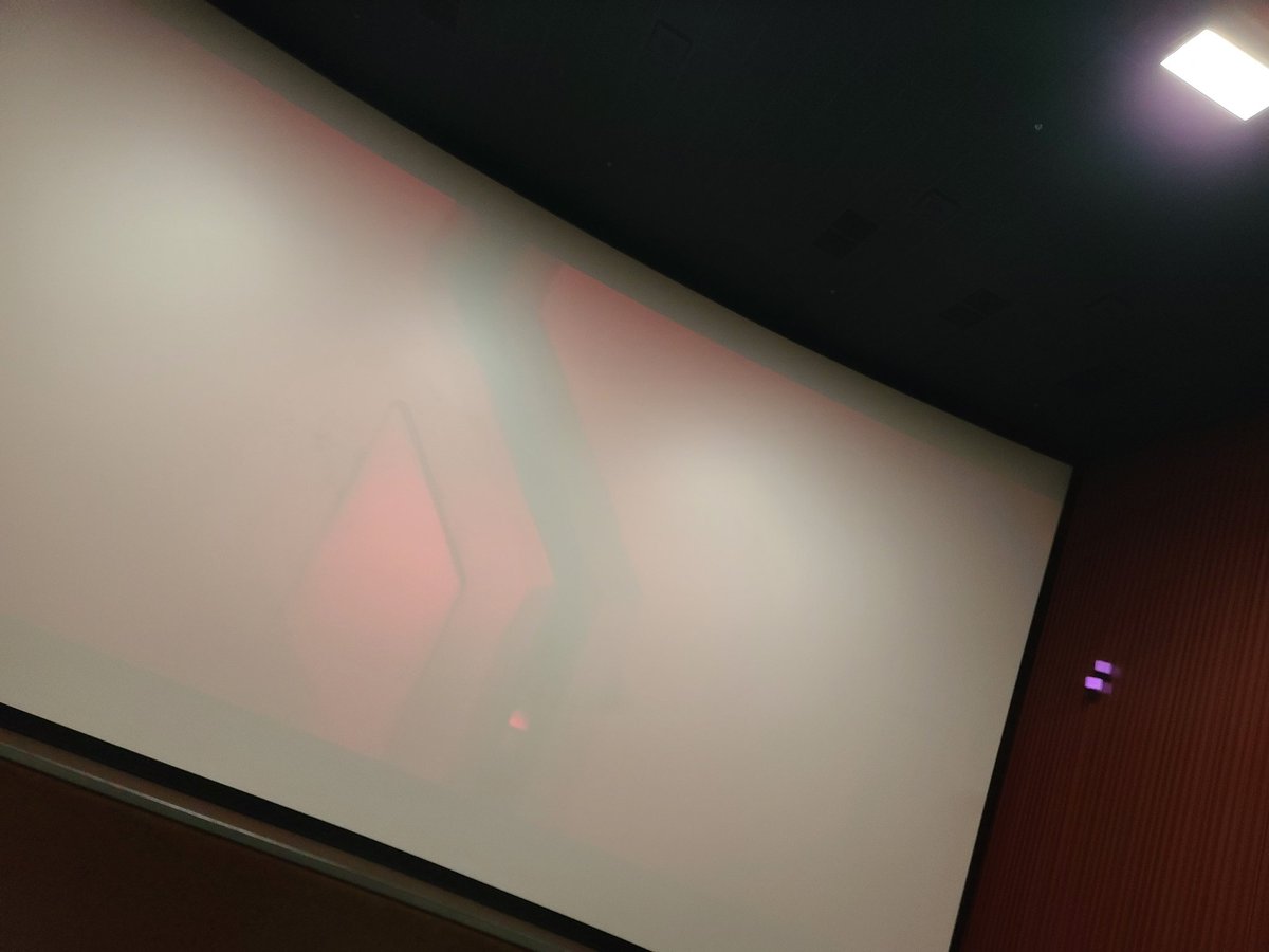I'm at a screening of <a href="/BorderlandsFilm/">CLAPTRAP</a>  at a <a href="/Cinemark/">Cinemark Theatres</a>. Maybe this movie is flopping because they're leaving the house lights on full during the movie.