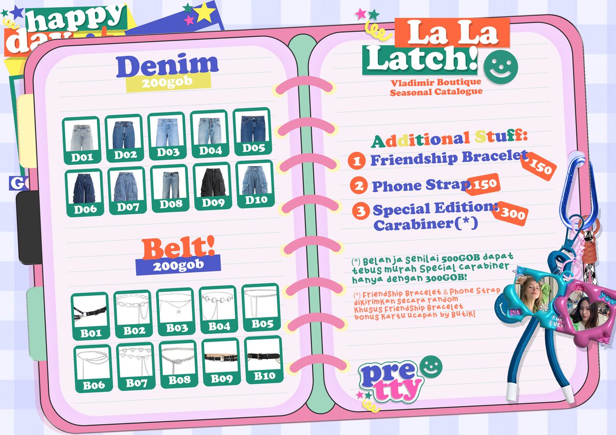 pafnsy's tweet photo. ⠀⠀⠀
⠀⠀⠀
Bulan ini kami menawarkan katalog baru 
"La La Latch!"

Mari belanja 500GOB dan dapat tebus murah Special Carbiner seharga 300GOB. (Tidak berlaku kelipatan) ✨
⠀⠀⠀
⠀⠀⠀ https://t.co/8k78Z6Jc0j