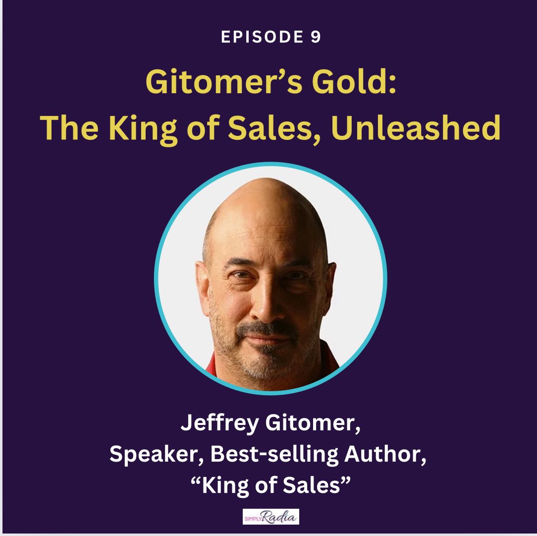 radiajcarr's tweet photo. 🎙️Episode #9 has loads of great #salestips & #success tips. #JeffreyGitomer shares his insight, AI platform and more! 🎙️ https://t.co/qCj0t24c0p https://t.co/lSe8eHiegB