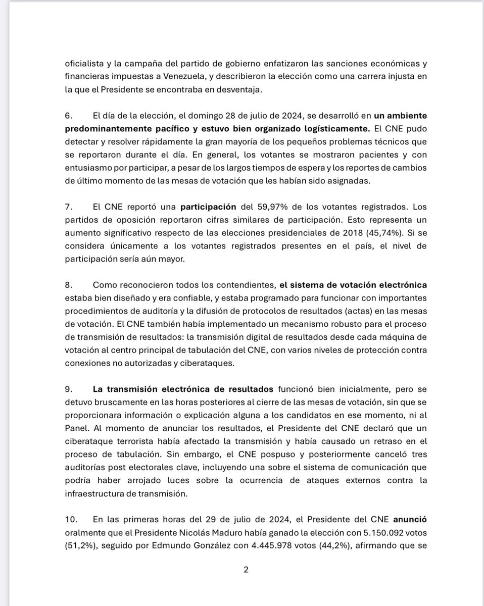 CELIAMENDOZA25's tweet photo. 🚨 El reporte de la ONU, que se suponía no sería público de la grande fallas del #CNE en las elecciones presidenciales #28Julio https://t.co/jSWOuKahyN