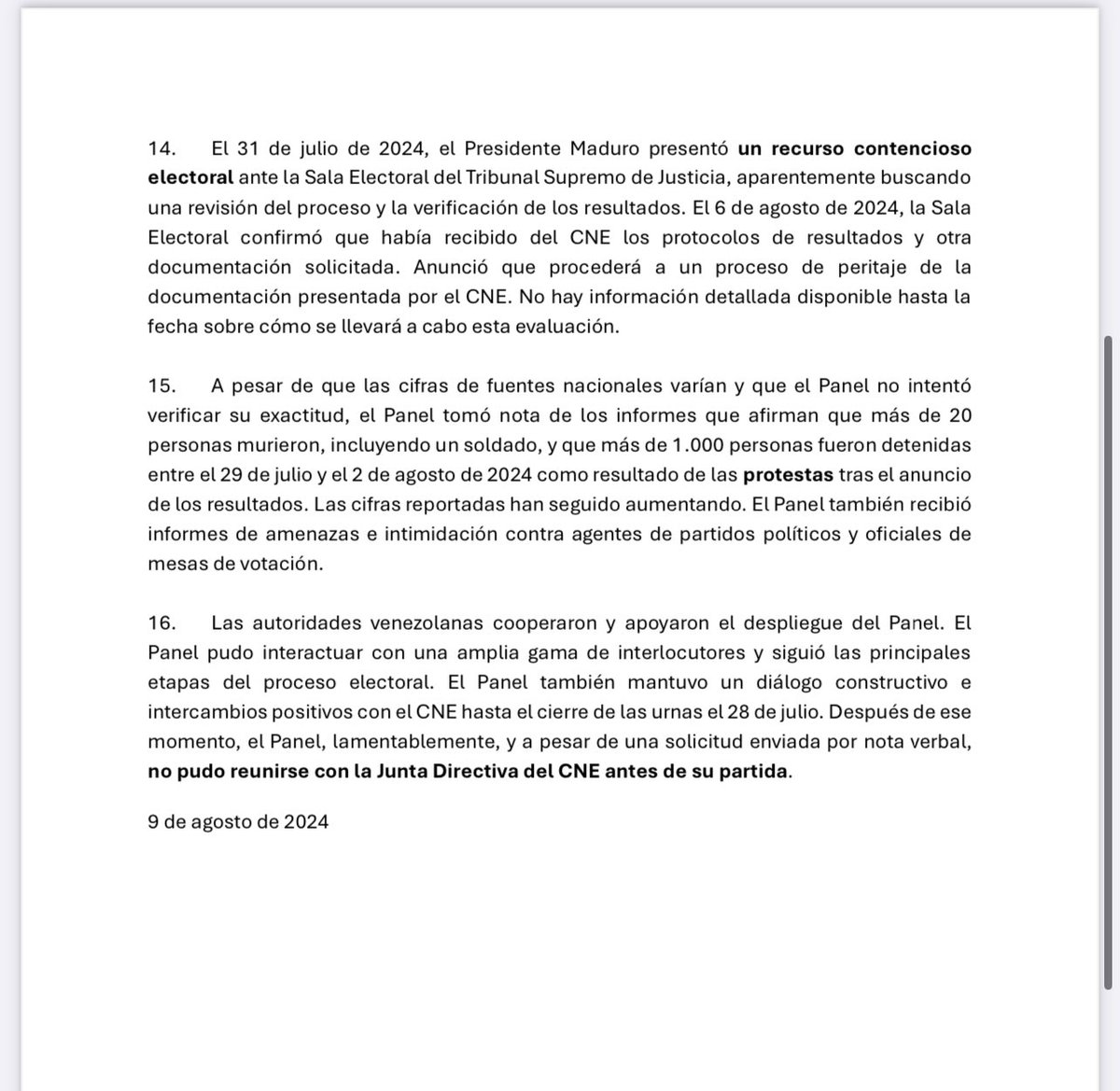 CELIAMENDOZA25's tweet photo. 🚨 El reporte de la ONU, que se suponía no sería público de la grande fallas del #CNE en las elecciones presidenciales #28Julio https://t.co/jSWOuKahyN
