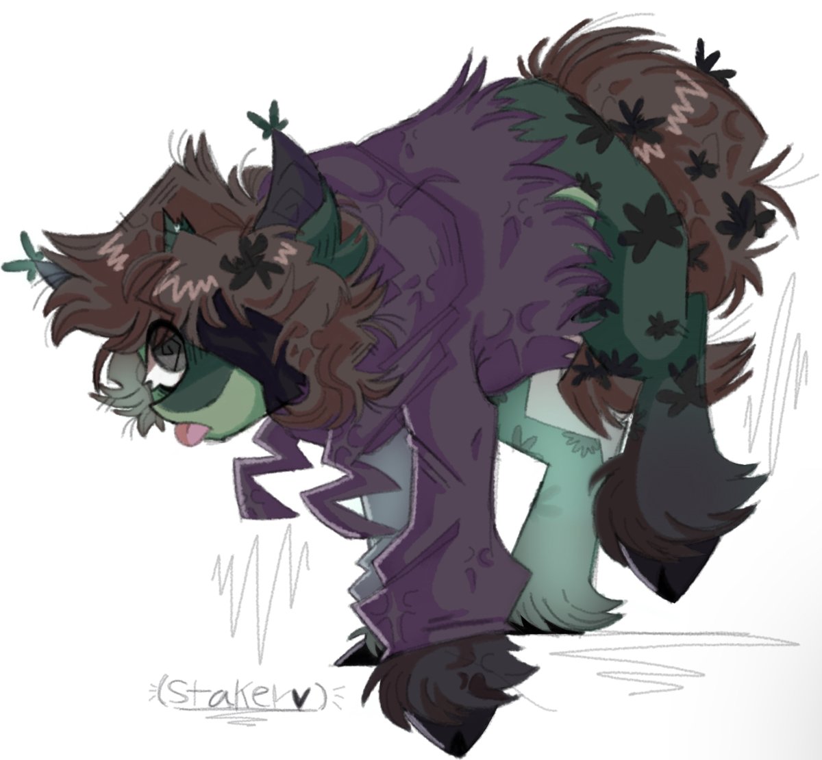 Turned Soft sticky and Staker into pony’s >:) #stickybm #stickybmfanart