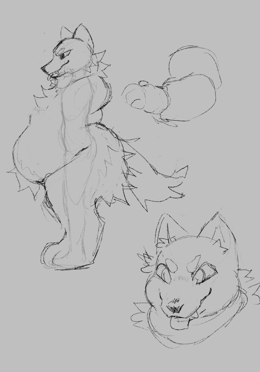 minou777's tweet photo. doodles.. wish i knew how to make padded fursuits. but i can dream https://t.co/pOSQivpCa7