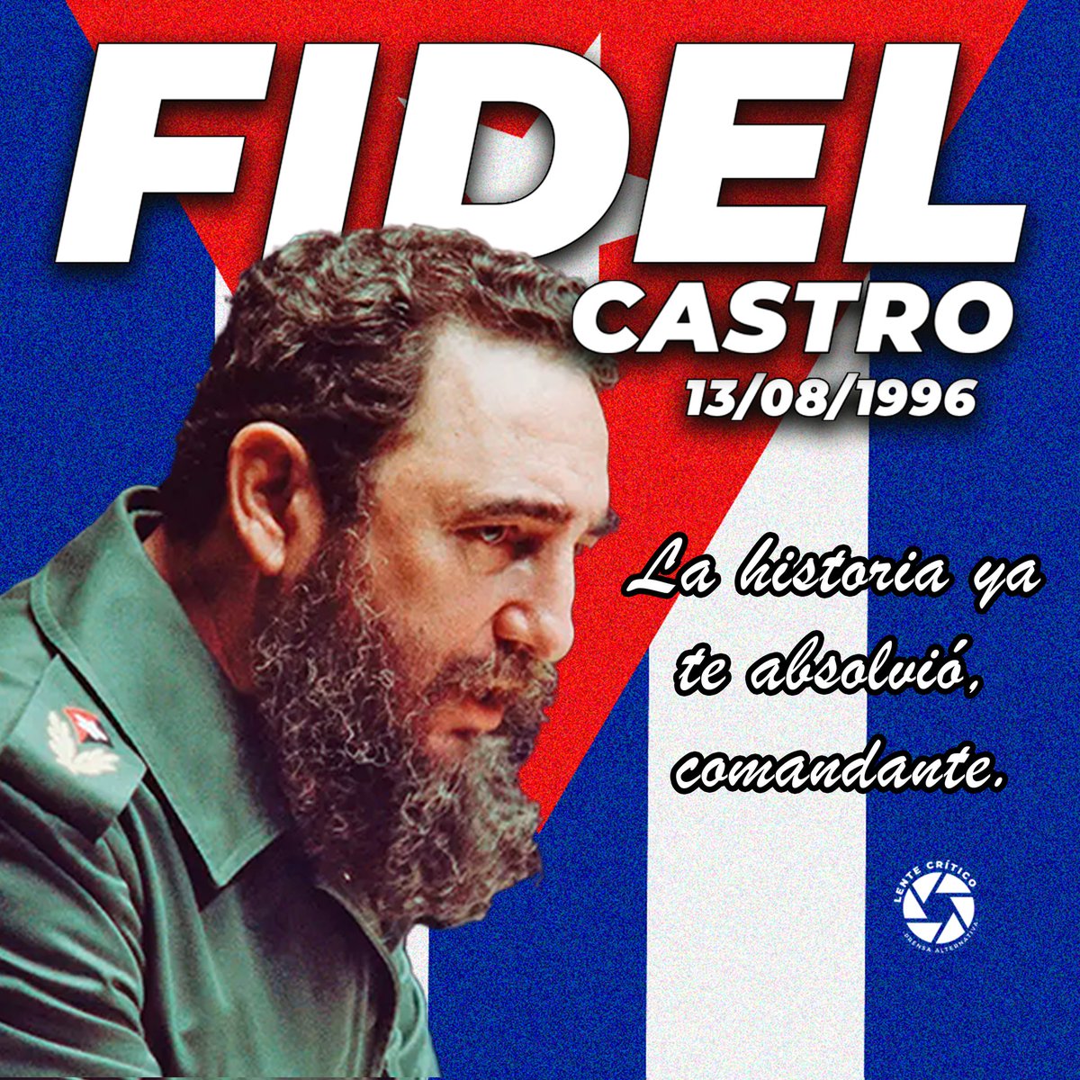 DiegoPausias's tweet photo. [...] El Fidel Castro que yo conozco es amado por los que no hemos renunciado a la dignidad, soberanía y resistencia.
¡Que viva Fidel y la bandera cubana!
98 años del natalicio del comandante en jefe. 🫡🇨🇺
#FidelCastroVive https://t.co/pj05anNE2c
