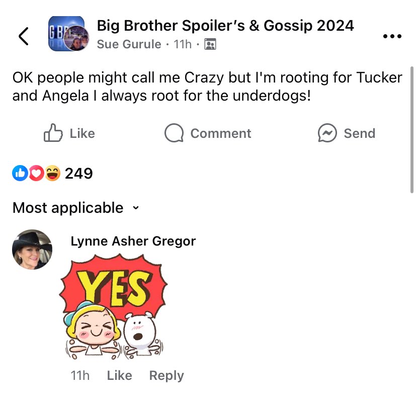 Cult_of_Angela's tweet photo. @Lanalbb @corywurtnberger That’s why we need to band together! But I’ve actually noticed that people are starting to root for her on FB. If she doesn’t win it will probably be Tucker, so I don’t think there’s any harm in an Angela campaign. #bb26 https://t.co/WTiz5JAItO