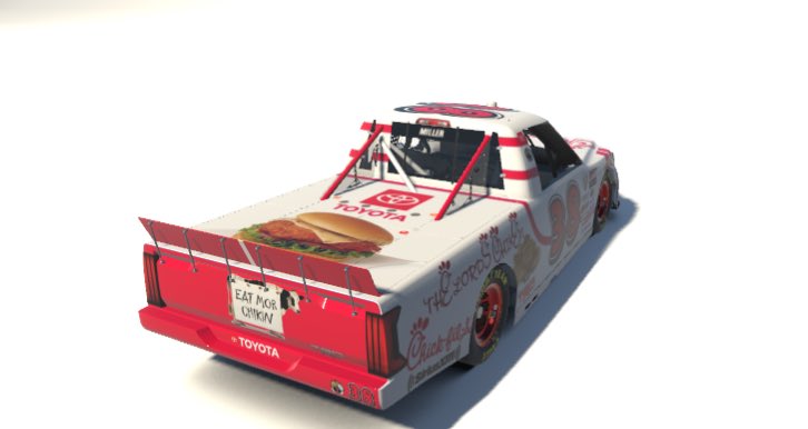 Miller_Z83's tweet photo. A #chicfila #toyotatundratrdpro #iracing #iracingofficial #iracingnascar #iracingworld #nascar #craftsmantruckseries #simulator #simulation #racecar #racecars #trucks #thelordschicken #eatmorechicken https://t.co/N1o460yYa0