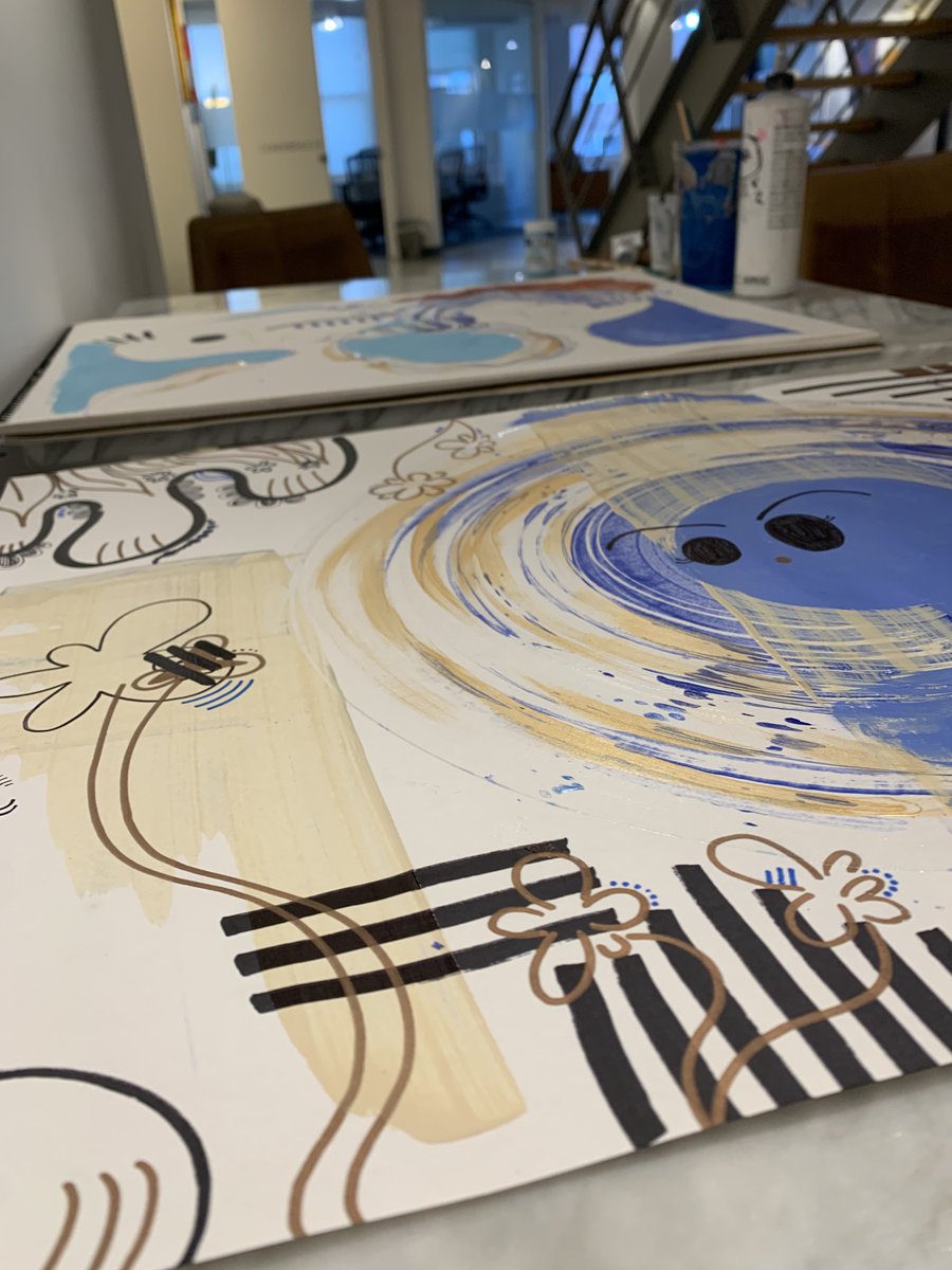 collaborating with one of the greatest today <a href="/GreggEmery/">gregg emery</a> ‼️

pull up to the open studios tomorrow in NYC

33 w60th Street
4-8
snacks will be provided 

DM if you’re coming 🤍