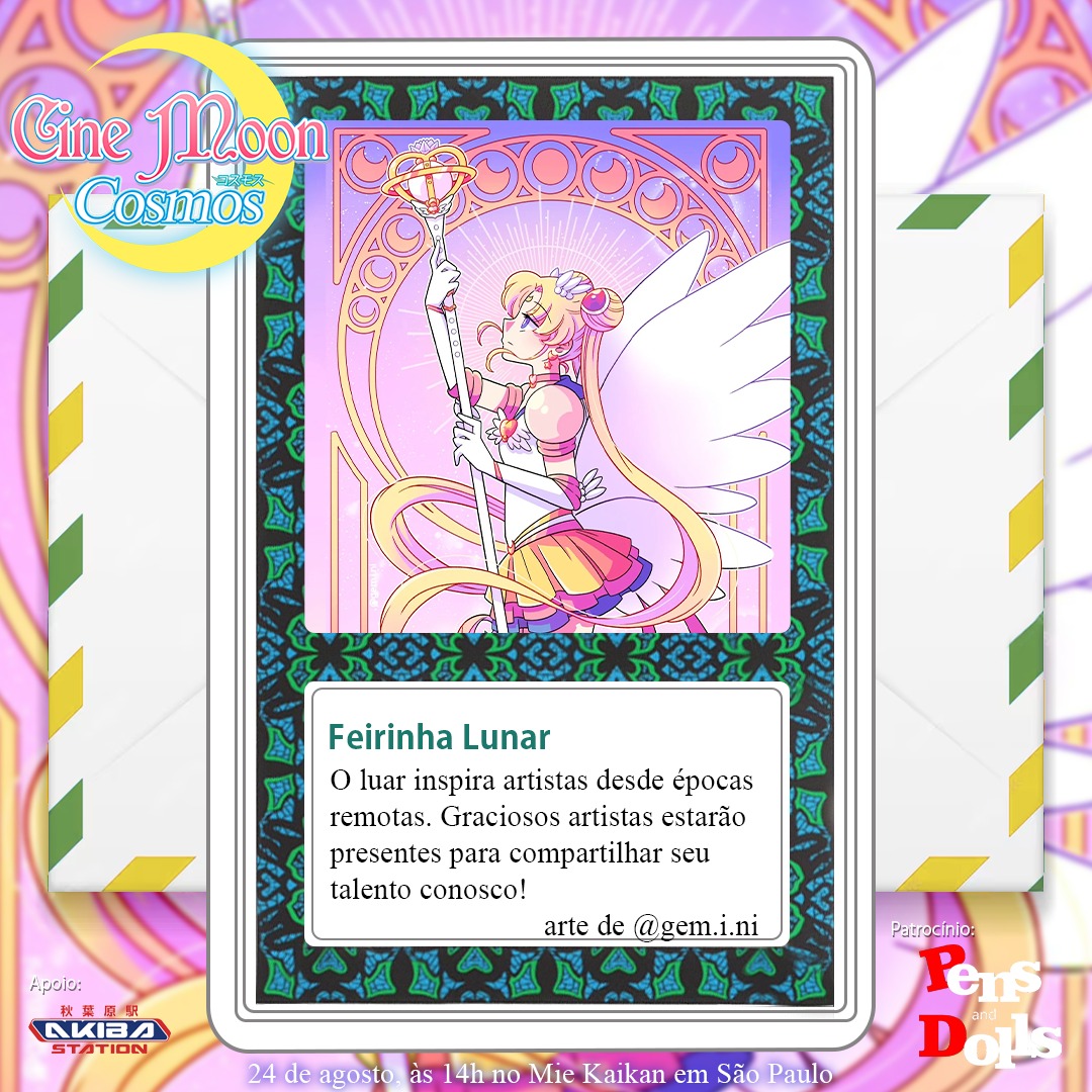 🌙✨ “Artistas que fazem o universo brilhar!” 🌌

No CineMoonCosmos, o talento dos nossos artistas brilhará como uma constelação de criatividade! 🎨💫

🗓️ 24/08/24
🕐 14h
📍 Local: Mie Kaikan, Av. Lins de Vasconcelos, 3352, SP
🎟️ Ingressos: sympla.com.br/evento/cine-mo…
