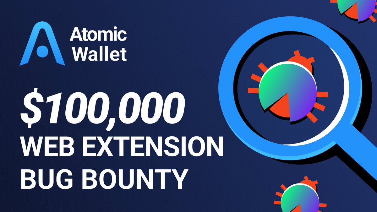 We are launching a $100,000 Bug Bounty Program!

Uncover vulnerabilities, submit detailed reports, and help enhance the security of Atomic Wallet’s extension 👇🏼