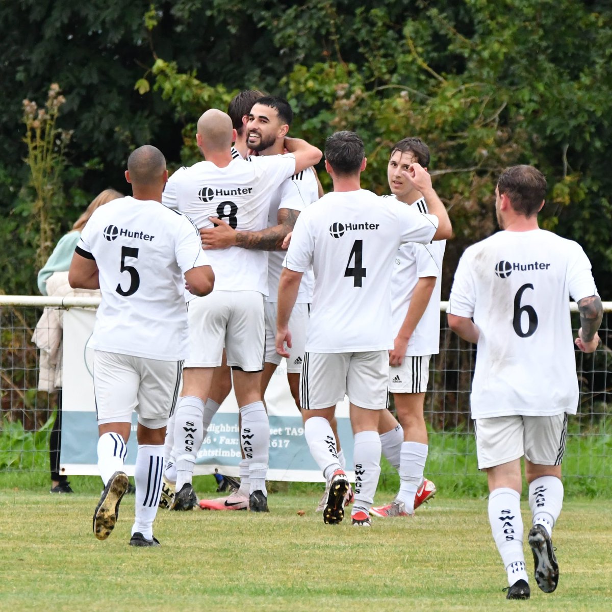 NandTFC's tweet photo. FT at the JLC Ground, a brilliant 3-1 win for the Swags against @BridgwaterUtd 🤩

Goals from @shea_mannings &amp; @Miles_hardidge &amp; an OG ⚽️⚽️⚽️

Great team performance and fully deserved the three points💜

MOM @Miles_hardidge sponsored by Nailsea Flooring

#Swags
@swsportsnews https://t.co/HReSyeWitD