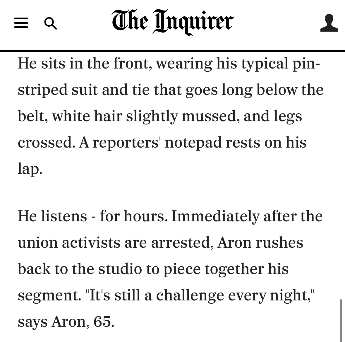 Rest In Peace, Michael Aron, forever the dean of the New Jersey political press corps. 

I wrote this story about Aron—an ex-Rolling Stone reporter with multiple degrees who found himself seduced by Jersey stories—when NJN, which he anchored, shut in 2011.
inquirer.com/philly/news/ho…