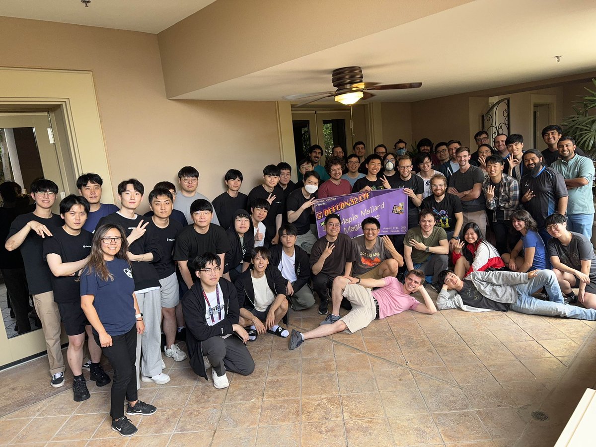 We won DEF CON CTF for a third year in a row! I am awed by the skill and persistence of everyone on <a href="/mmm_ctf_team/">Maple Mallard Magistrates</a> - as always, it was a blast hacking with y’all this weekend!
