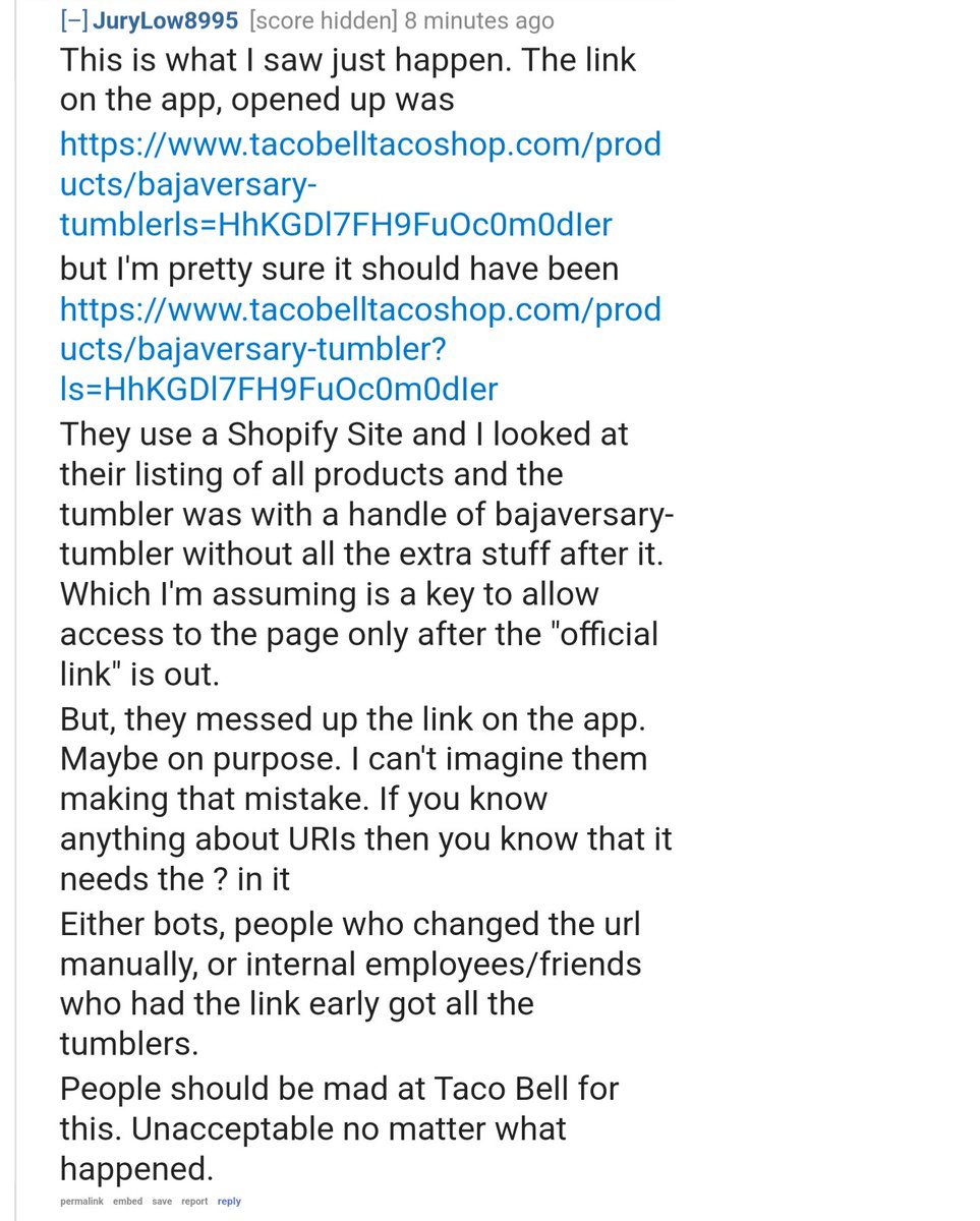 <a href="/tacobell/">Taco Bell</a> 

Your Stanley Baja Blast Giveaway was rigged internally. Your own employees put out an incorrect URL in your app so NOBODY outside your company could win one of these. Why even have a giveaway if you're going to lie about the eligibility?