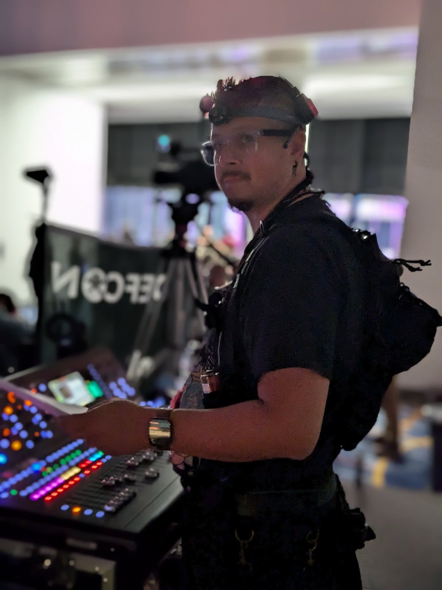 defcon_music's tweet image. Meanwhile, behind the scenes @ch0wn35 was guiding the sounds and a ton of the tech on stage. #defcon #defcon32