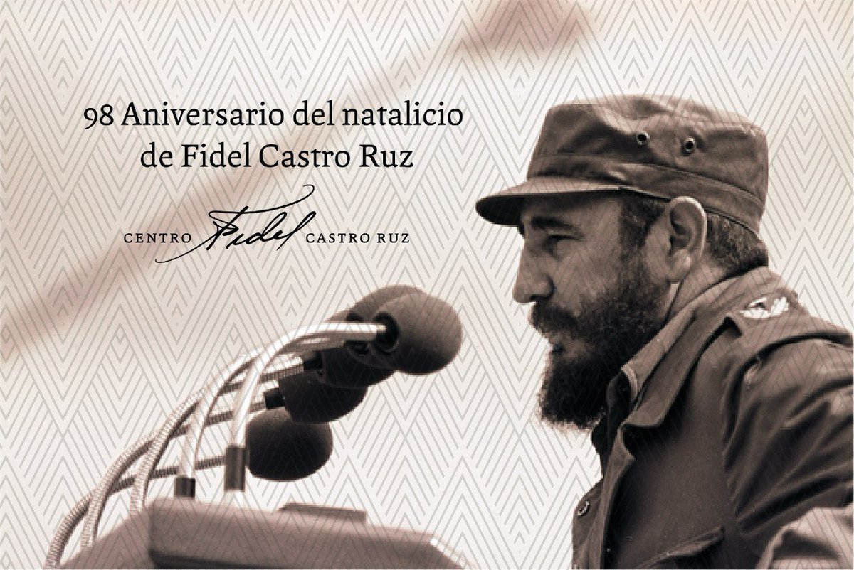 #Fidel "¡La humanidad progresa por los que tienen fe, y por los que tienen confianza en el futuro y, sobre todo, por los que tienen confianza en la #juventud, y por los que comprenden que en la juventud está la materia prima del gran futuro de la patria!"
#98Aniversario 🔴⚫