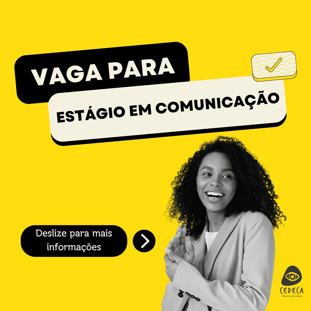 CEDECA_TO's tweet photo. 📢 É estudante de comunicação e está a procura de estágio? Cedeca abriu novo edital!
➡ A inscrição será realizada exclusivamente pelo e-mail cedecato@cedecato.org.br até o dia 26 de agosto, com o envio de documento com foto, currículo com experiências e comprovante de matrícula. https://t.co/VGzrKTMwpF
