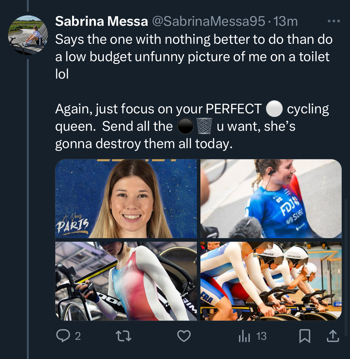 Bigbakerybuns's tweet photo. Sabrina Messa is a racist https://t.co/cQhNGJvDO7