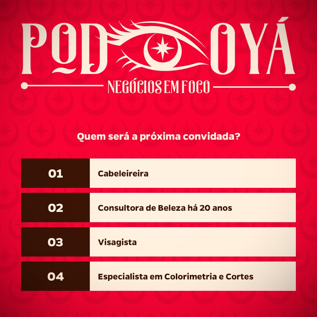 Pod_Oya's tweet photo. 🚨 QUADRO NOVO E CONVIDADA NOVA 🚨

Já temos a nossa primeira convidada para a inauguração do nosso quadro novo, Negócios em Foco! Nosso primeiro episódio vai ser nessa quinta-feira, no mesmo horário de sempre! Mas e aí? Quem vocês acham que será a nossa próxima convidada? https://t.co/T0OEelZoHK