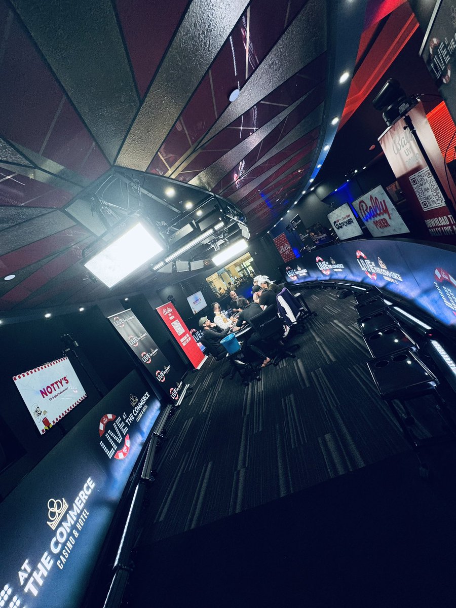 🎤 We are here at the @BallyLivePoker live stream game from the beautiful <a href="/CommerceCasino/">The Commerce Casino & Hotel</a>. Stop by the stream come say hi in the chat.