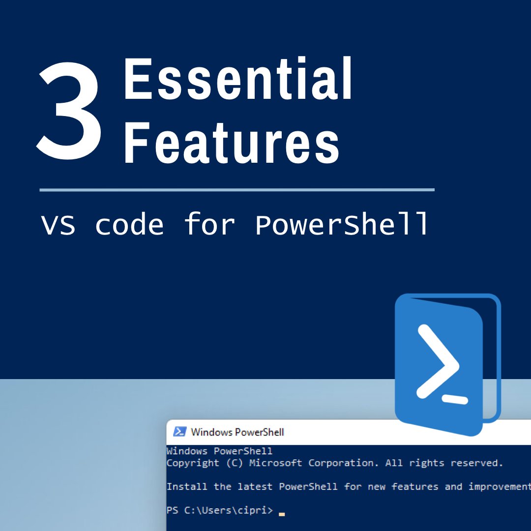 CBTNuggets's tweet image. Are you familiar with these essential features in VS Code for Powershell? 
Share your own favorites with us!
bit.ly/3SENK9c
#PowerShell #VSCcode