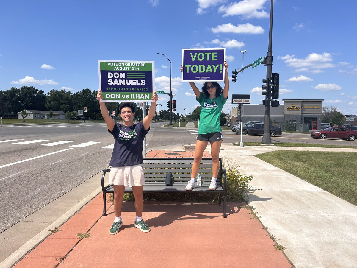 DonSamuelsMN's tweet image. We’ve got supporters everywhere getting out the vote! Make sure you vote today, Minneapolis and CD5! Polls close at 8 pm.
Find your polling place here: pollfinder.sos.state.mn.us