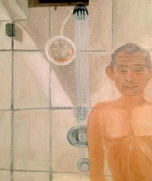 femmebot2000's tweet photo. fascinated by george w. bush’s leaked self-portraits https://t.co/Ugy8bPW25r