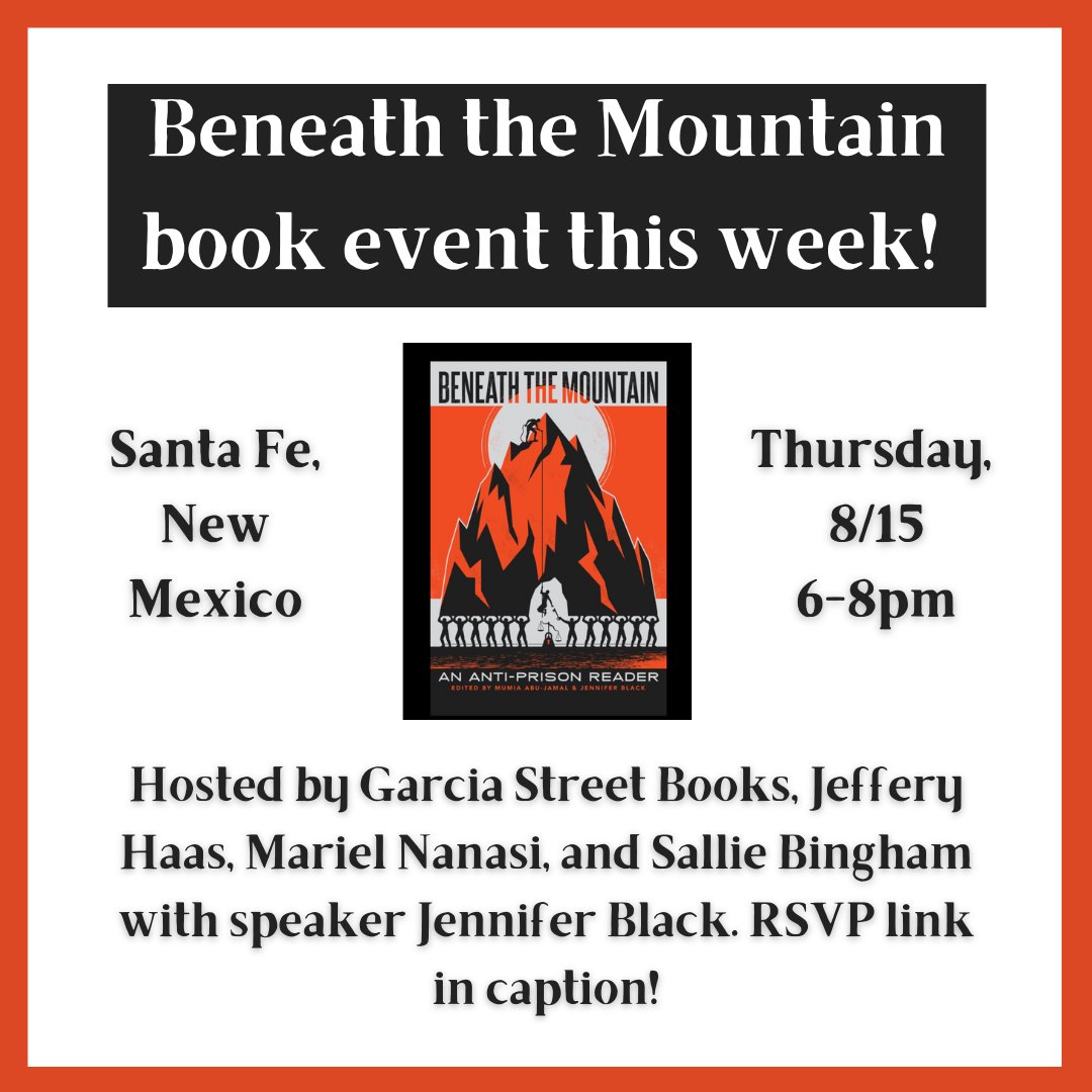 Beneath the Mountain book event in Santa Fe, NM on Thursday 📍Register here: garciastreetbooks.com/event-details/…