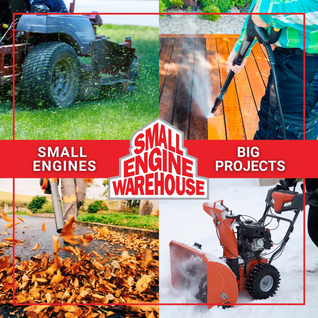 SmallEngineSEW's tweet image. 🌟🌦️ From mowing your lawn in summer to blowing snow in winter, Small Engine Warehouse has you covered all year round! 🌳❄️Stay up to date with our latest promotions, products, and sales by following our profile.

#YearRoundReliability #SeasonalEquipment #QualityEngines