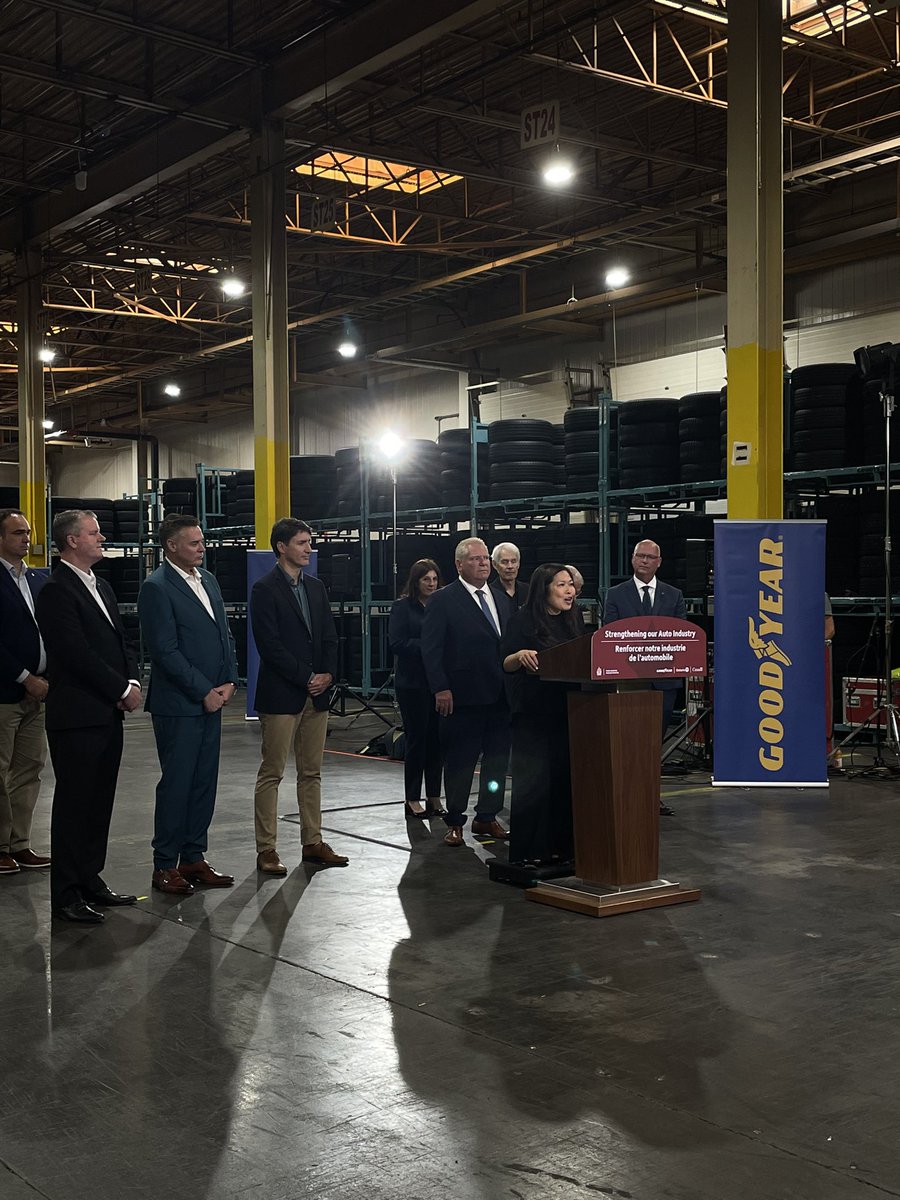 mary_ng's tweet photo. I joined Prime Minister @JustinTrudeau in announcing that our government is investing $44.3 million in GoodYear’s Napanee plant to build EV tires in Canada. 

As Conservative politicians bet against Canada, we continue to stand up for our communities, businesses, and workers! https://t.co/gUNlUf5upQ