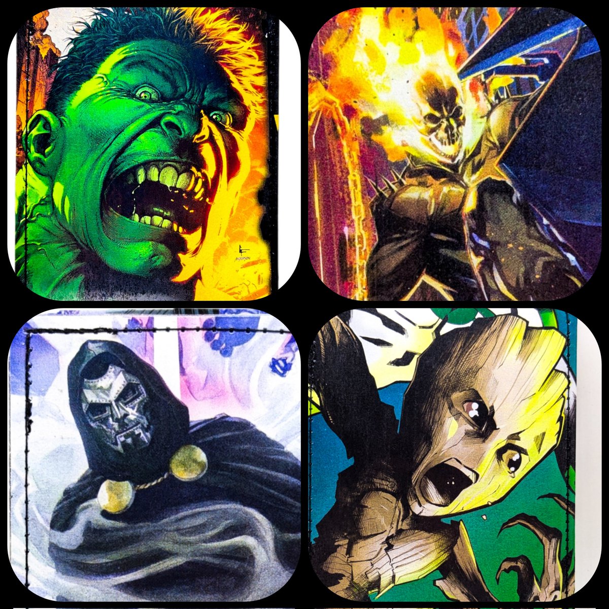DuctTuff's tweet image. Not quite human. Random selection of Marvel, new at ducttuff.etsy.com
#DuctTuff #Wallets #thinwallets #ComicBooks #hulk #doctordoom #GhostRider #groot #etsy