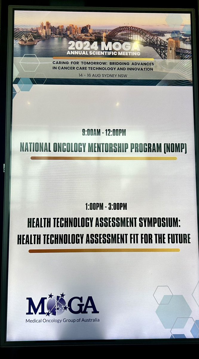 JiaJennyLiu's tweet photo. Kicking off the @MOGA_ORG #MOGA24 annual meeting soon with a F2F launch of the #NOMP National 🇦🇺oncology mentorship program with @UditNindra31. Great speakers lined up @BethanRichards3 Matthew Links and panel discussion from NOMP23 attendees. @ausyoungoncs https://t.co/K2DgilMfOd
