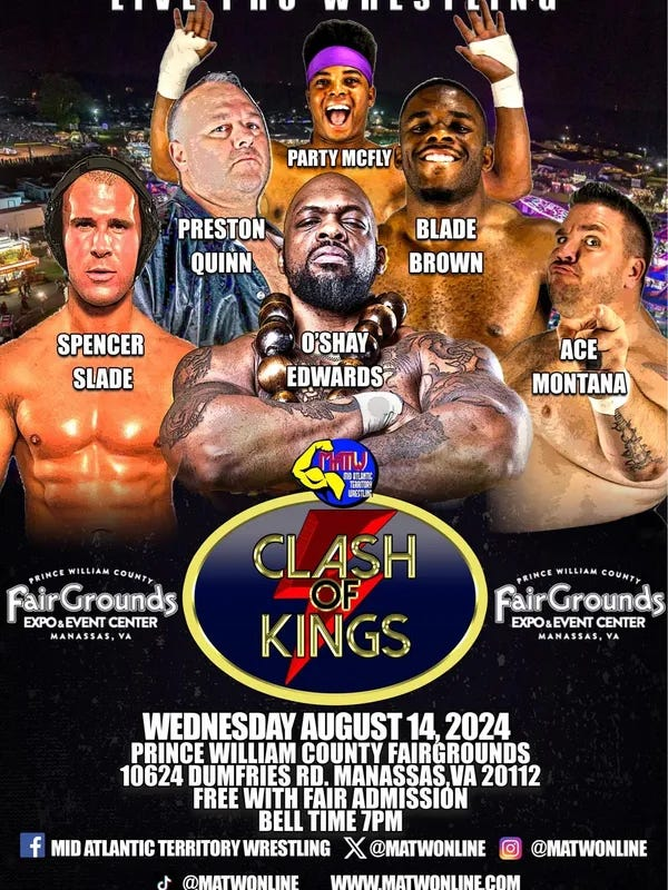 DMVWrestlingNws's tweet photo. Wednesday night, you can see a free @MatWonline with the price of admission to the Prince William Fair in Manassas, VA https://t.co/4zHnzDJdrL https://t.co/8tFSNGOjkt